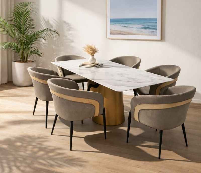 B93+DC808 Composite Marble And Metal Base 1+6 (HYD OTD)