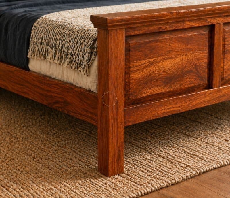 Image 8 for Martha Sheesham Cot Premium Solid Sheesham Wood Honey Finish (SCV _PKU)