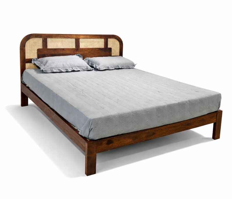 Image 5 for Surano King Sized Bed Without Storage (Solid Sheesham Wood, Brown) (HYD)(KORA)