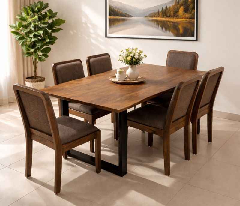 Live edge Ms metal legs with solid wood Acacia wood (SKN)(BSK OTD)