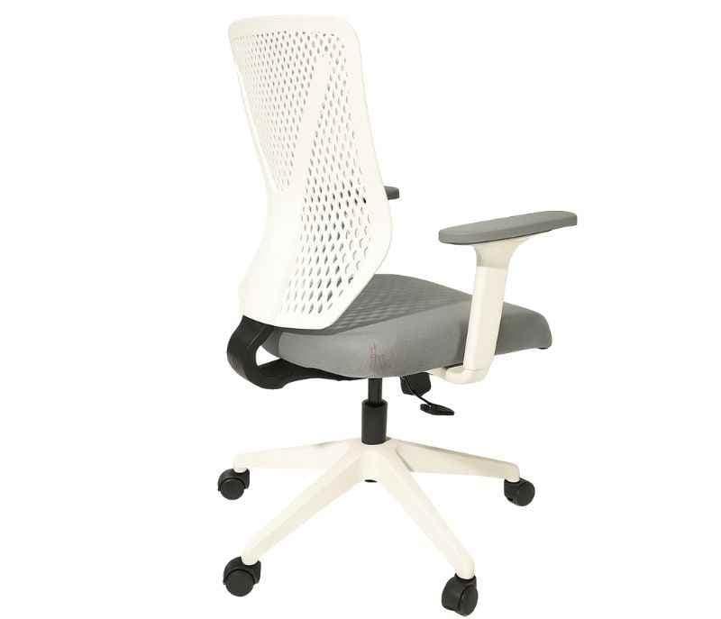 Image 5 for Leo White Mesh Office Chair Adjustable Height  Revolving Study Work from Home Chair Computer Desk Chair