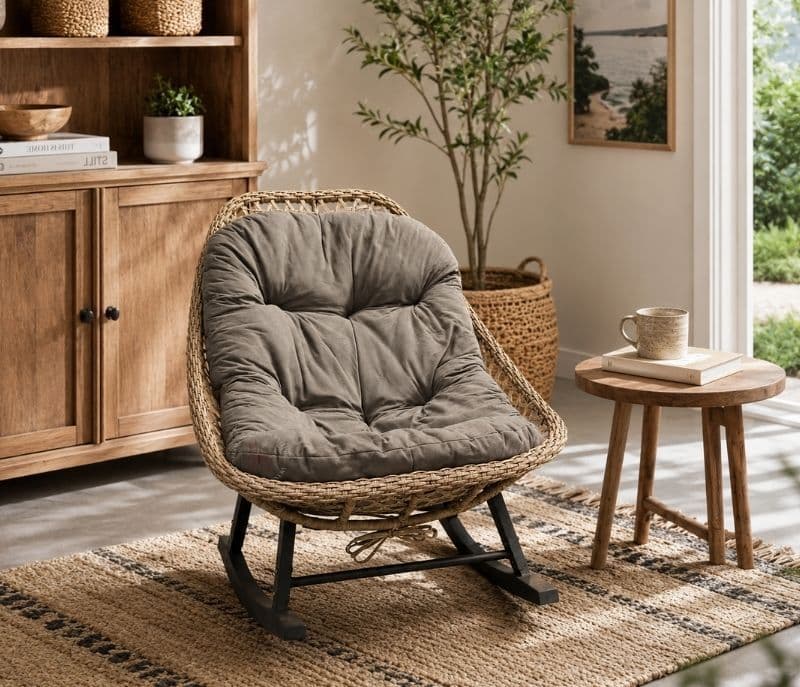 Rocker chair Metal Base with Pvc Plush Comfortable With Smooth Rocking (CP OTD)