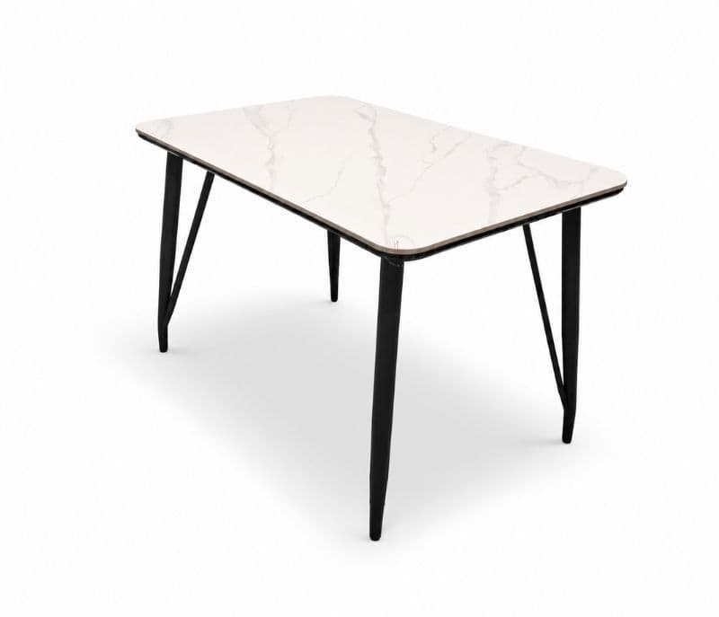 Image 15 for P130/1.3 808 Gray Dining Table 1+4 Seater Marble Top