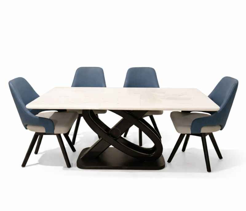 Image 2 for Dining Table-52 /Dining Chair-405 R+OLEC Marble Top