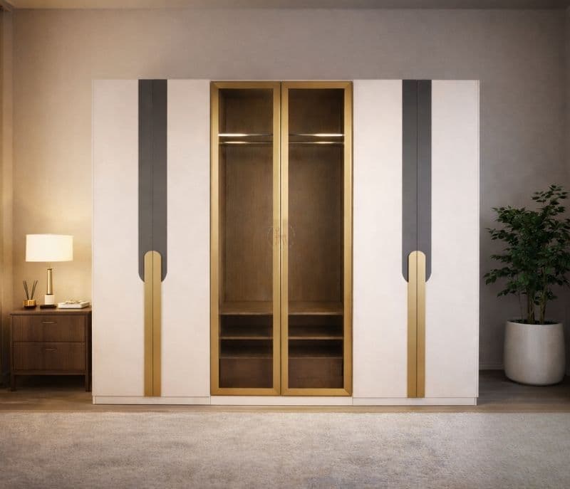 Image 11 for 45005 Bedroom Set King Size 72x78 With Hydraulic Storage + Dresser 2 Bed Side Table + 6 Door Wardrobe (KORA OTD)