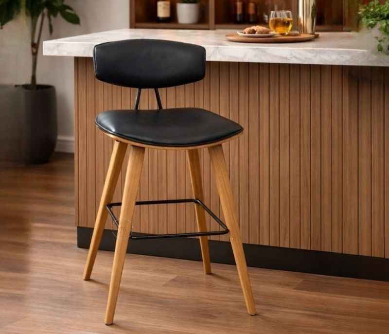 Bar stool Rubber wood with metal (BSK OTD)