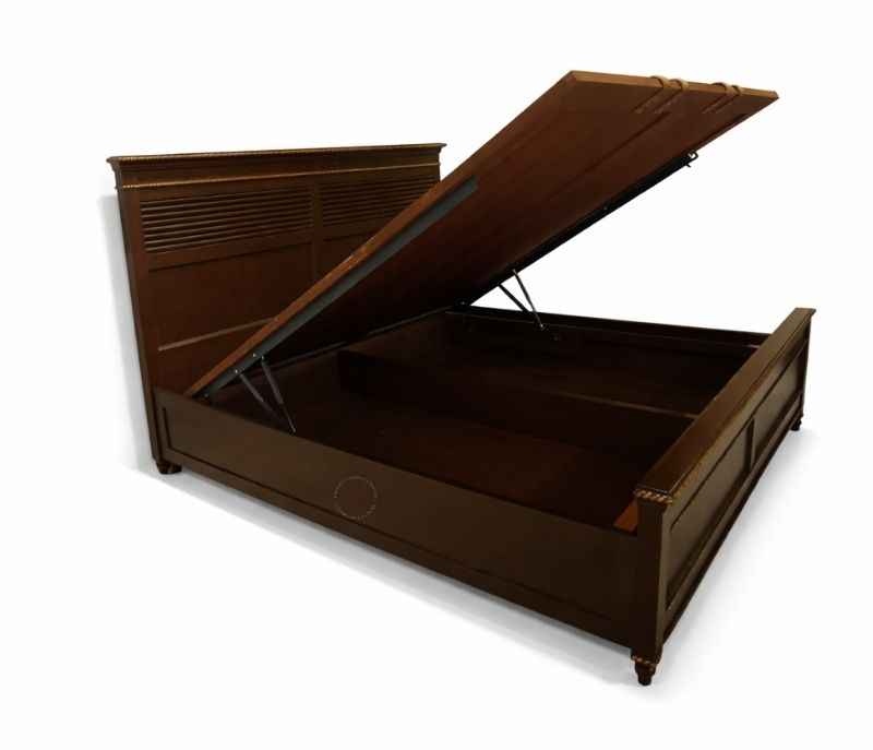 Image 13 for Chestnut King Sized Bed with Hydraulic Bed Box (WF)