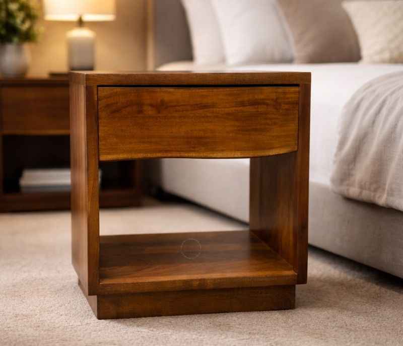 Live Edge Bst Bed Side Table (WF)