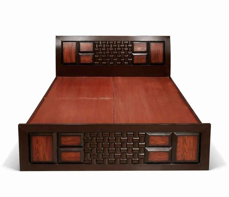 Image 8 for Malta Queen Sized Bed with Bed Box and Drawer Storage  (Block Board, Brown) (EC)(BSK)