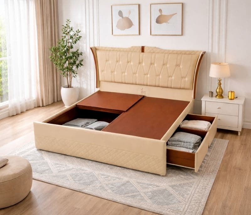 Image 2 for Zury King Size With 2 Drawer Storage (SKN)
