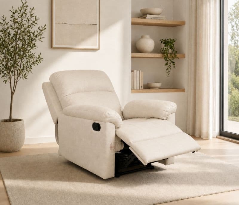 JH R6 SWIFT900 Single Seater Manual Recliner Cotton Jute Fabric (BSK)(KORA)