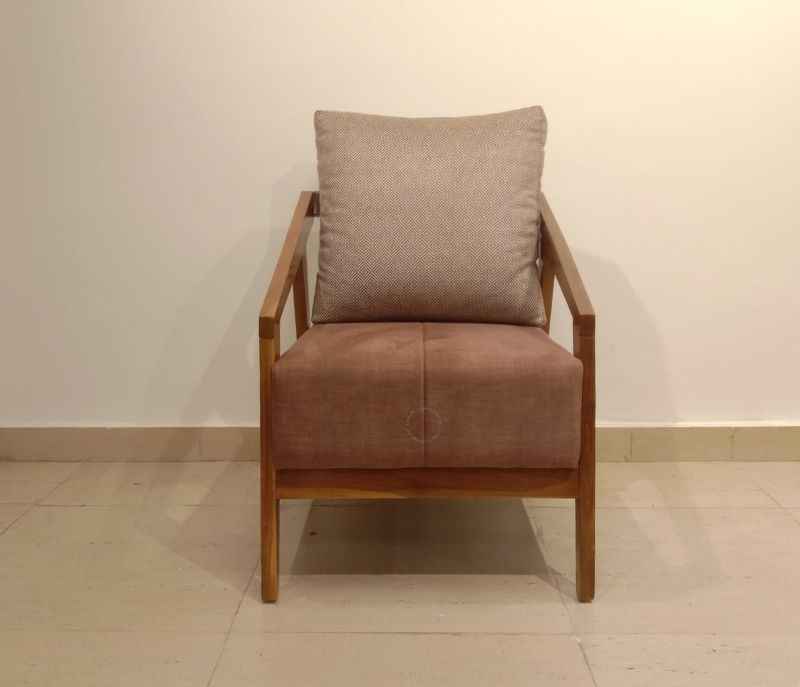 Image 12 for Ghana Teak 3+2+1 Seater Sofa Suede Fabric (SKN)