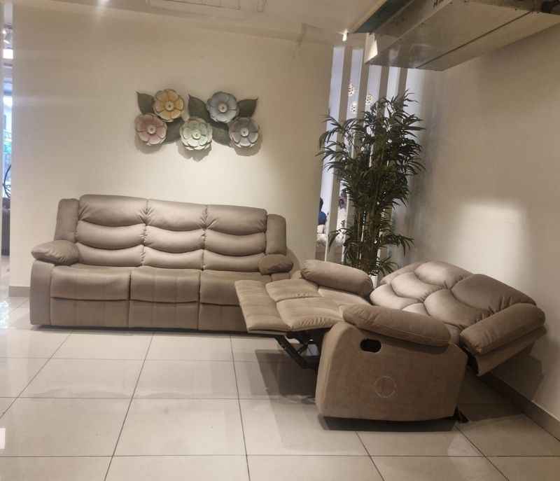 Image 6 for JHR195 - 59929 3+2 Manual Recliner Velvet Suede Fabric  (SKN)