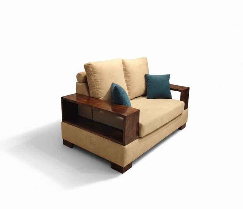 Image 11 for Box 3+2 Living Sofa Set with Divider Suede Velvet Fabric (BSK)(HYD)(WF)