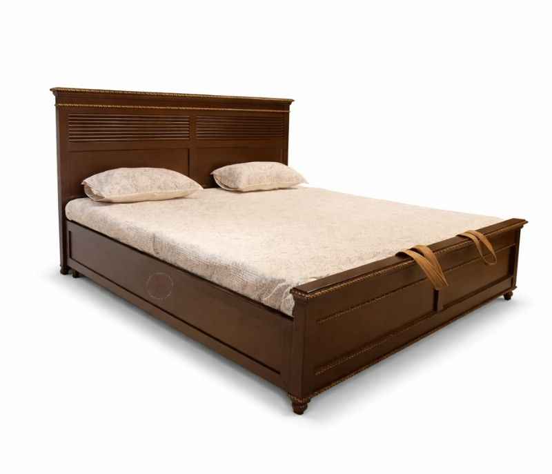 Image 2 for Chestnut King Sized Bed with Hydraulic Bed Box (WF)