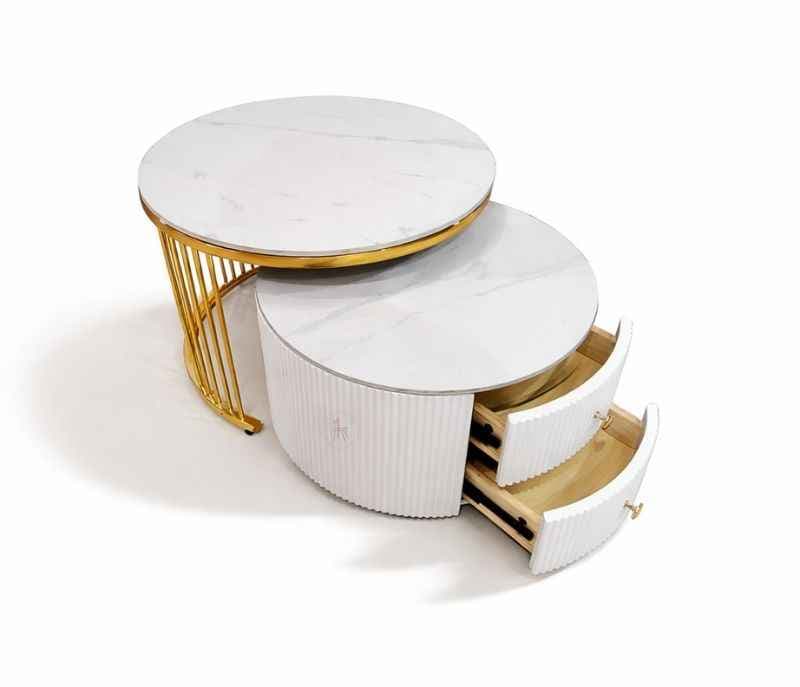 Image 3 for 605 Centre Table Ceramic Top With Storage  (HYD)
