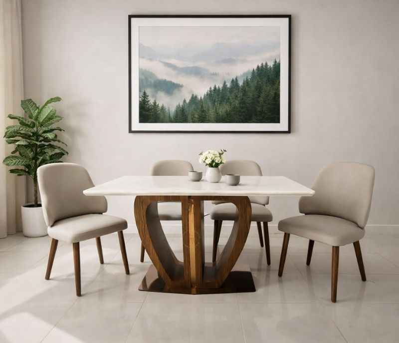 Onyex Marble 140*80, Base 683,DC 703 Walnut (HYD)