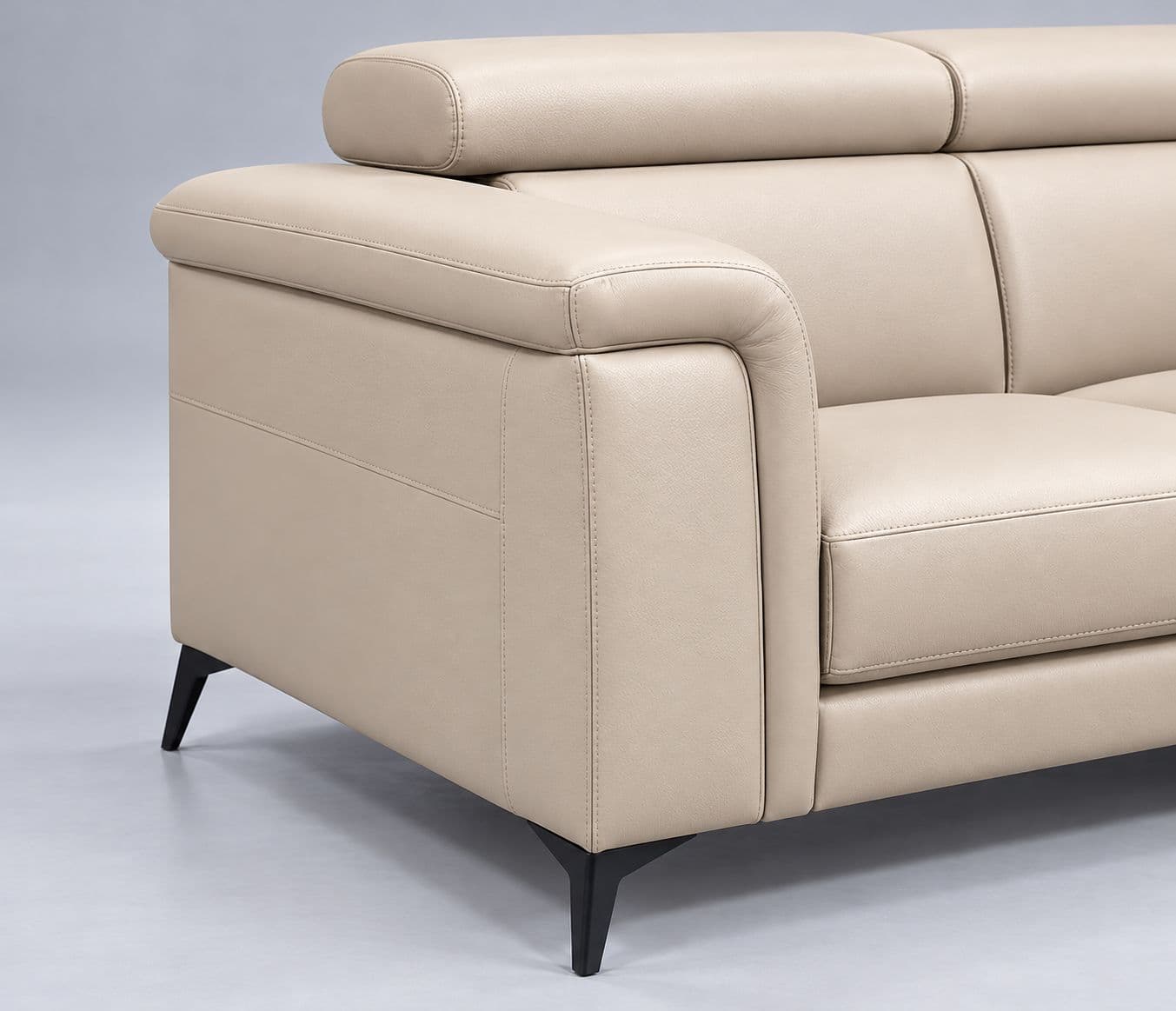 Image 10 for Douglas 3+2 Sofa Set Premium Leather Adjustable-Style Cushioned Headrests Thick, Comfortable Cushioned Seating Metal-Style Legs (WH)