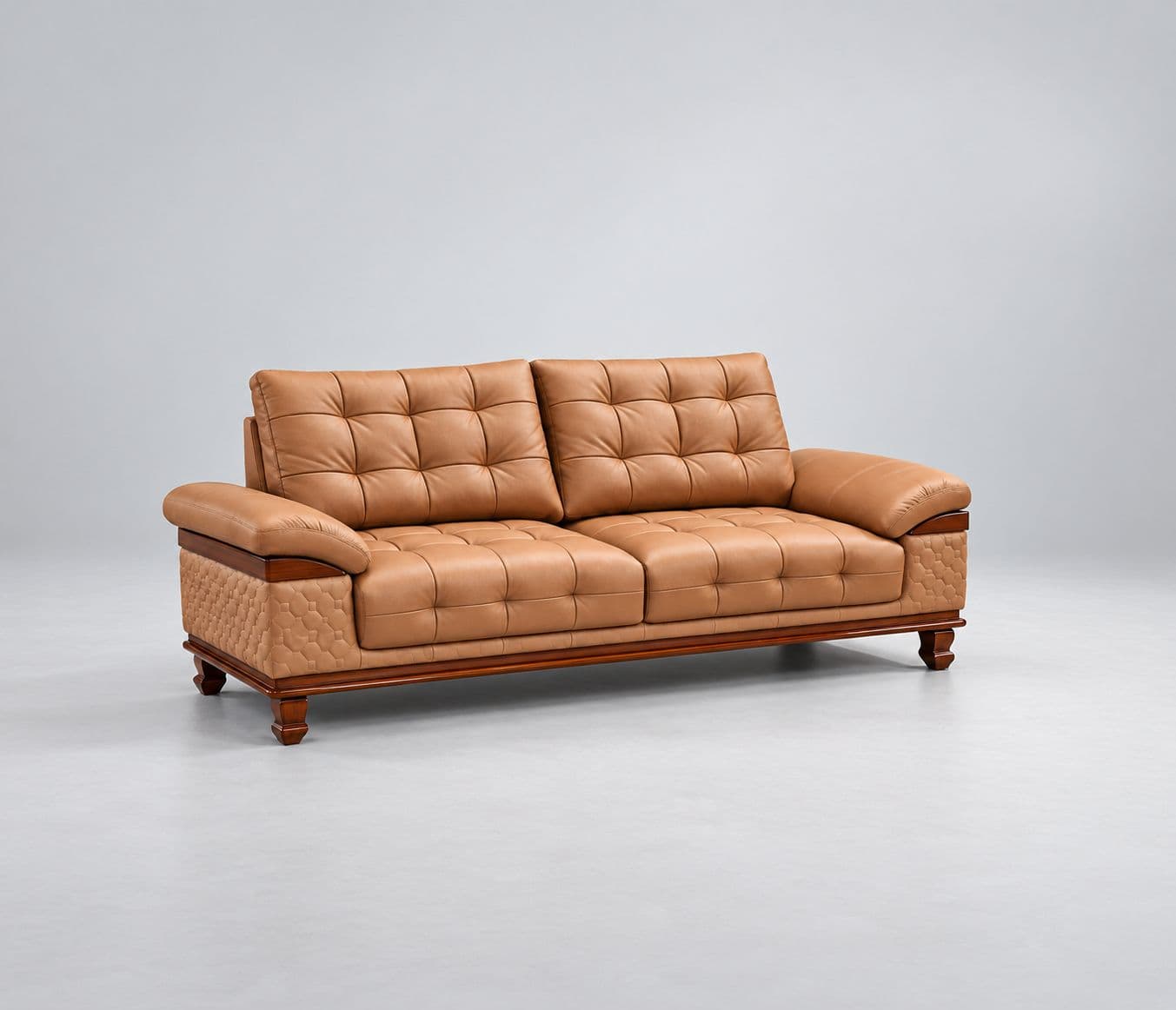 Image 4 for Talwar 2.0 Sofa Set 3+2+D+C Seater  Fabric Leatherette Pinewood Polished Rubber Wood 32-Density Foam, 100 mm Thick