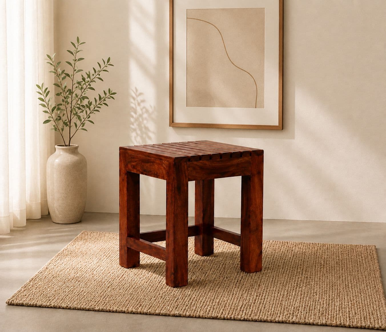 Patti Stool (Set of 3) Sheesham Wood (BGPKU) (OWD)