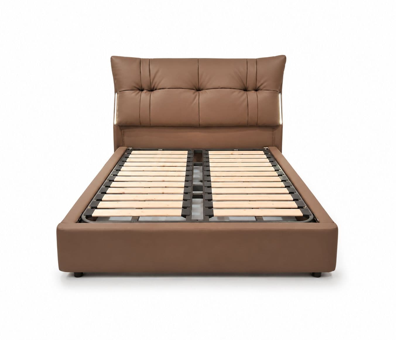 Image 5 for 2508 Leather Cot Queen With Hydraulic Multi Layer Solid Wood Full Grain Leather (EC)