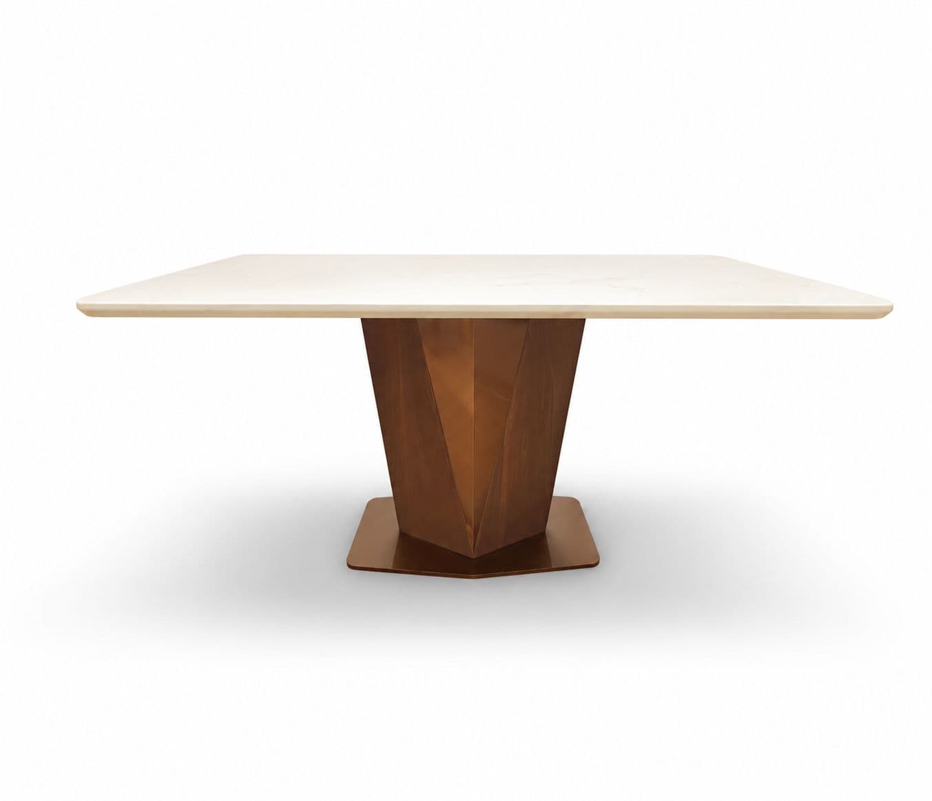 Image 13 for Dining Set 1+6 Seater 3663/D -302 Marble Top With Ash Wood With Metal Strip (WF)