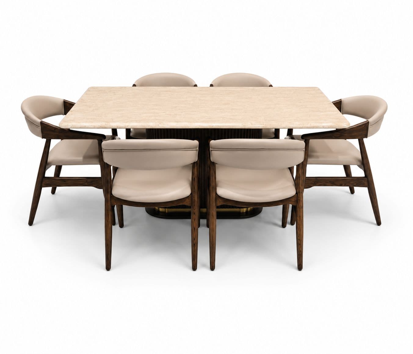 Image 3 for DT37 /DC 361 1+5 Seater Top Vego Marble  And Ash Wood Base