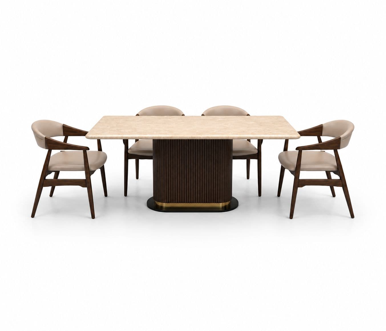 Image 4 for DT37 /DC 361 1+5 Seater Top Vego Marble  And Ash Wood Base