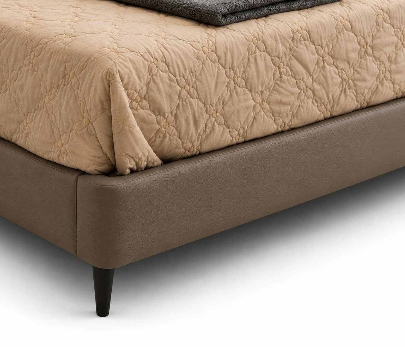 Image 5 for 573/4118 King Size Bed Without Storage Leather  Bed With Pine Wood Frames