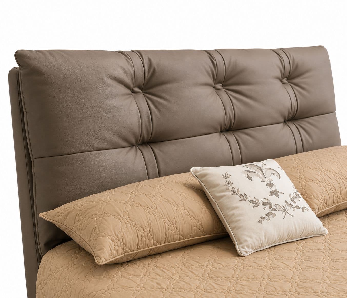 Image 4 for 573/4118 King Size Bed Without Storage Leather  Bed With Pine Wood Frames