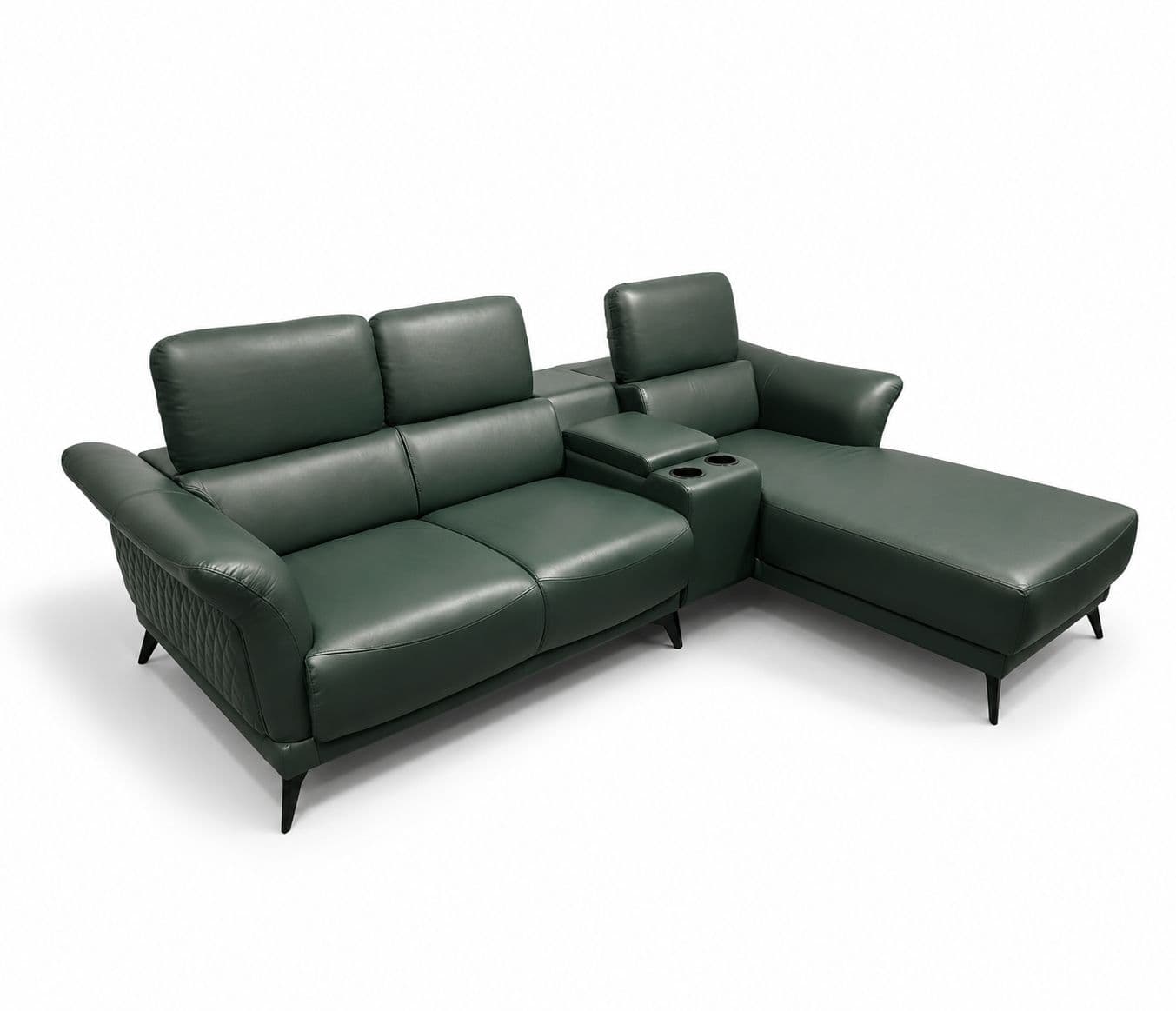 Image 3 for Leather Sofa 2+C+Lounger  2 Seater+ Console+Lounger Pure Body Touch Leather (HYD OTD)