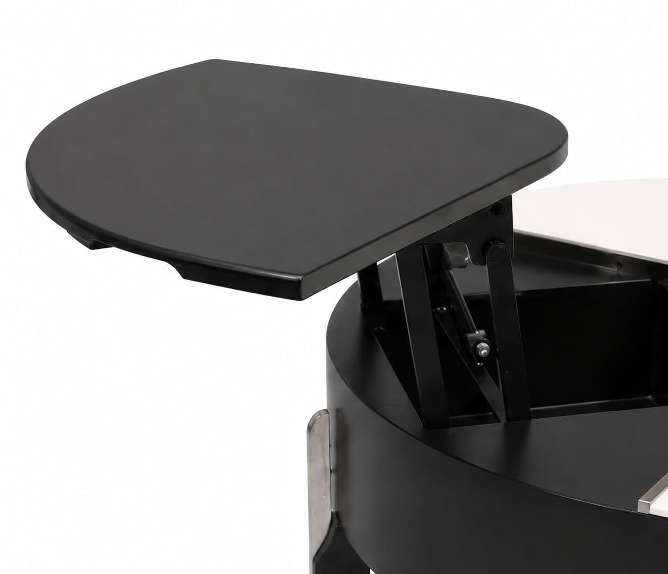 Image 10 for CT D2063 With Storage With Marble Top And Wood Combination And Glass Top And Corner Table (HYD)