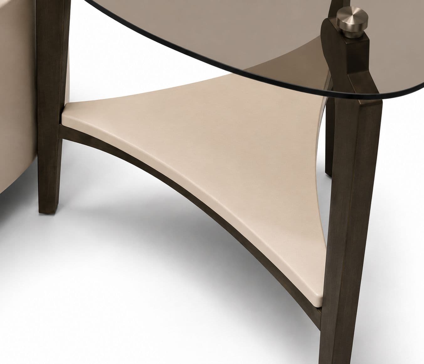 Image 8 for CT 8116 Marble Top With Wooden Duco Paint Finish Base And Glass Side Table (HYD)