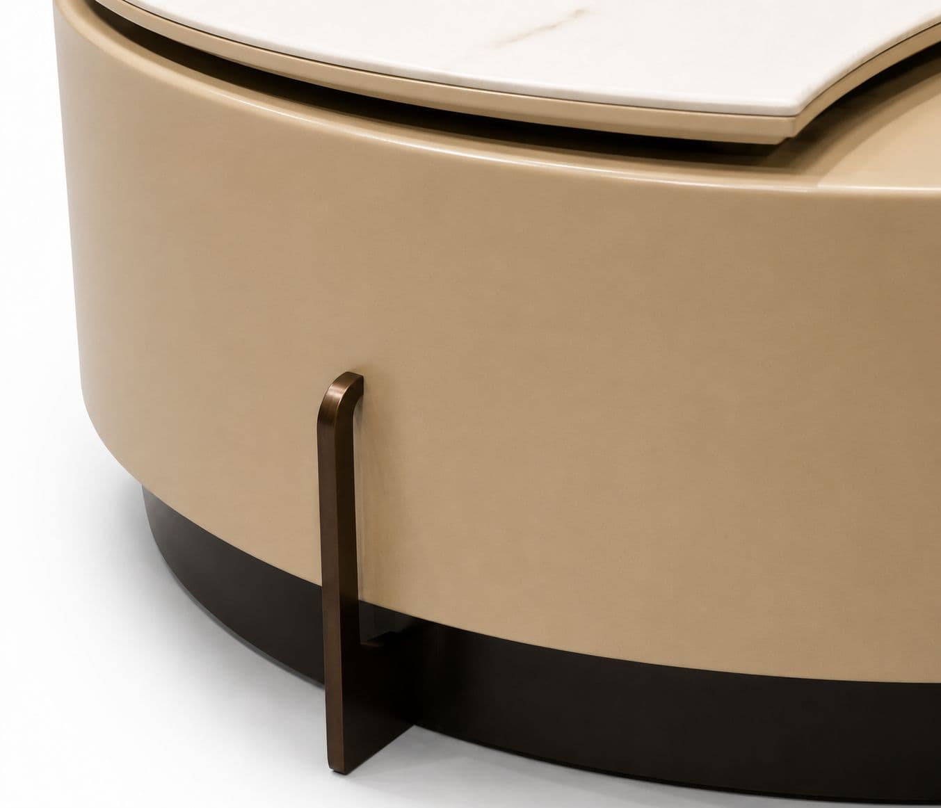 Image 5 for CT 8116 Marble Top With Wooden Duco Paint Finish Base And Glass Side Table (HYD)