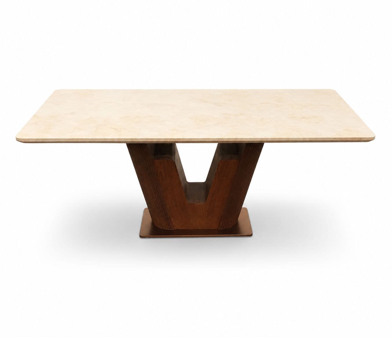 Image 10 for Dining Table 1+6 Seater B658/101/2401 With Marble Top And Ash Wood Base
