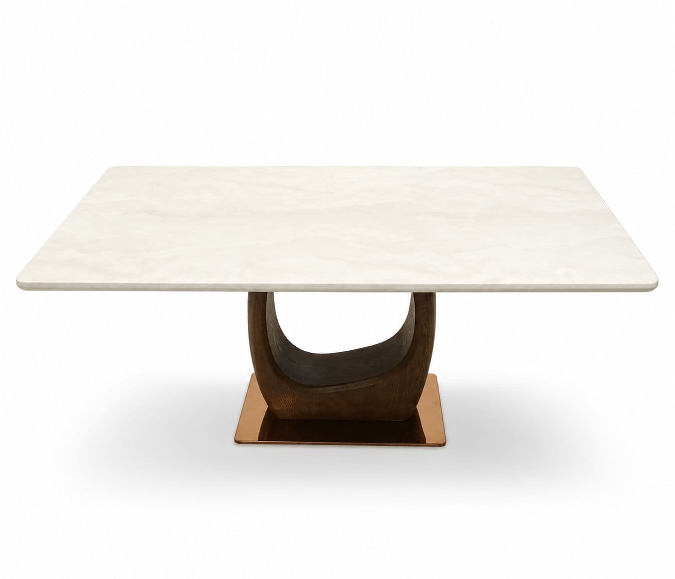 Image 9 for Dining Table 1+6 Seater  180/3588/709 With Marble Top And Wooden Base