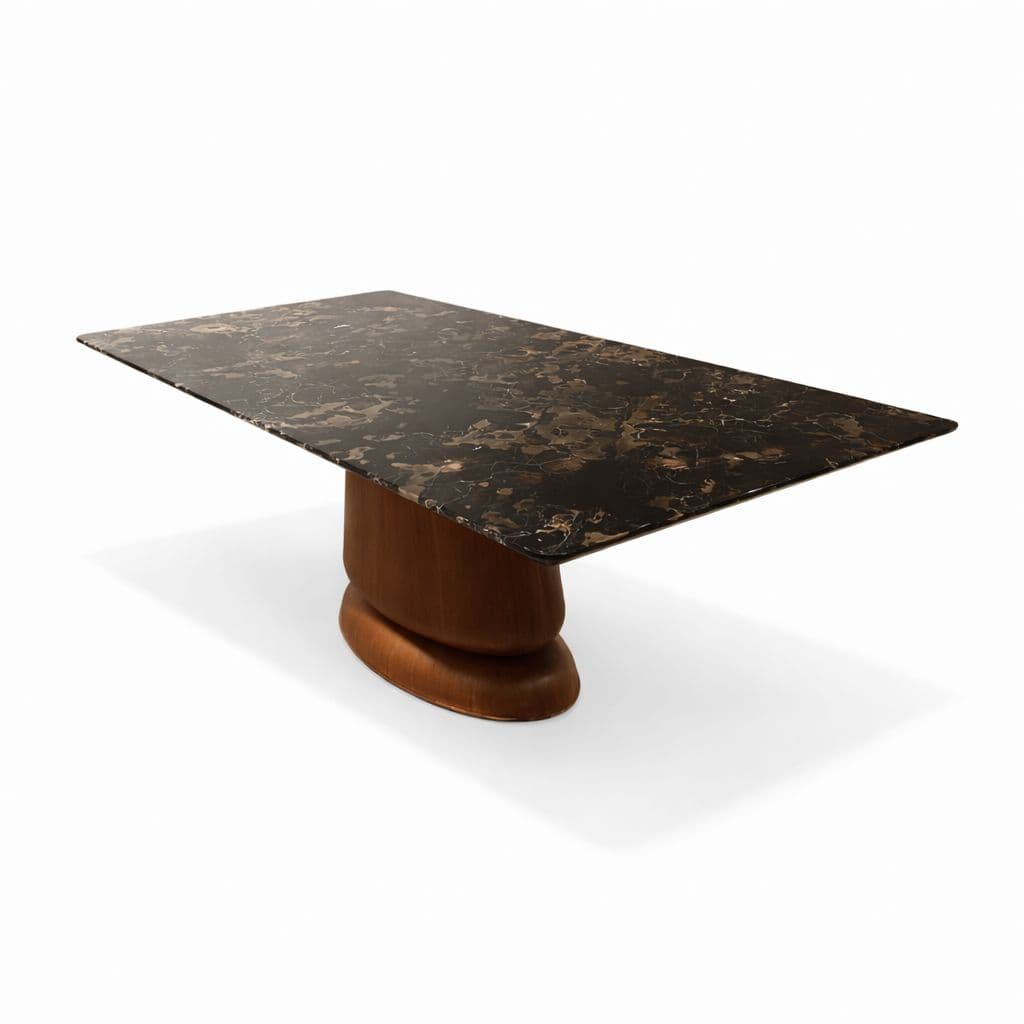 Image 14 for Dining Set 1+8 Seater (2310/824) Wood Marble Top (Size - 7.3×3.8) & Leatherette (CP OTD)