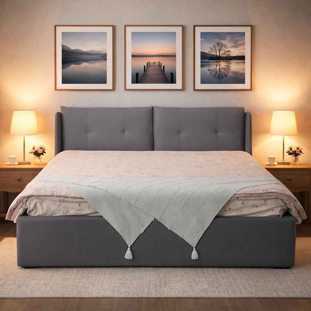 Porsche King size 6.5ft x 6ft with storage (OTD)