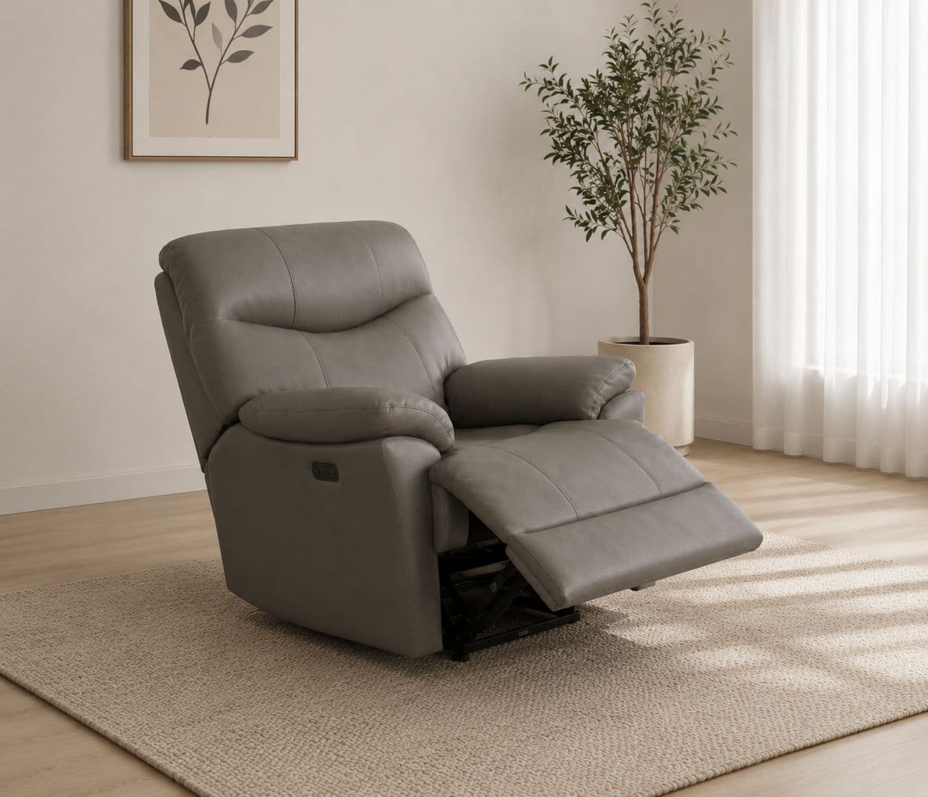 Manwah UK70938M Single Seater Power Recliner Leather