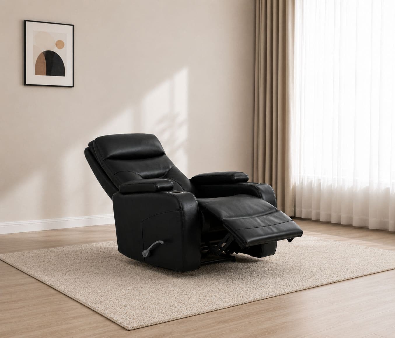 Manwah KX929M Single Seater Swivel Recliner Fabric
