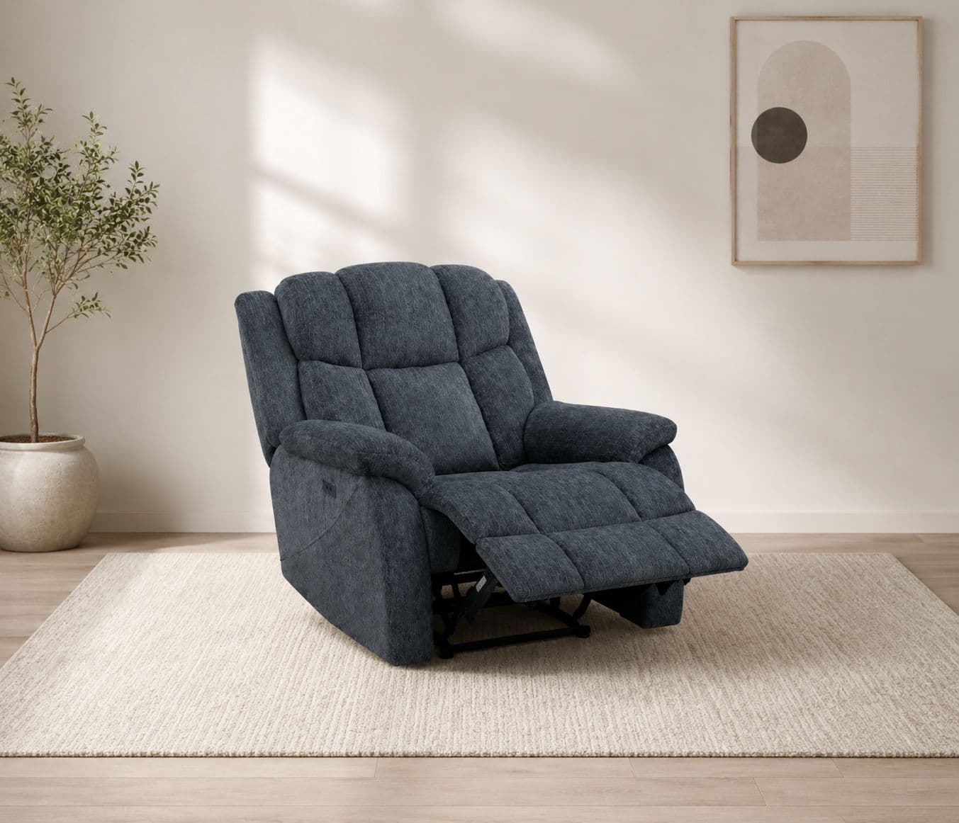 Manwah 70220M Single Seater Power Recliner Fabric