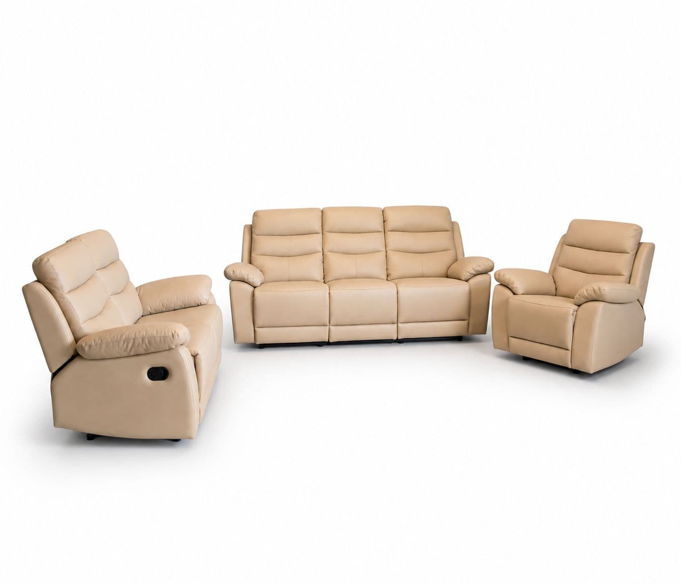 Image 3 for 1414 3+2+1 Sofa Set Manual Recliner Body Touch Leather