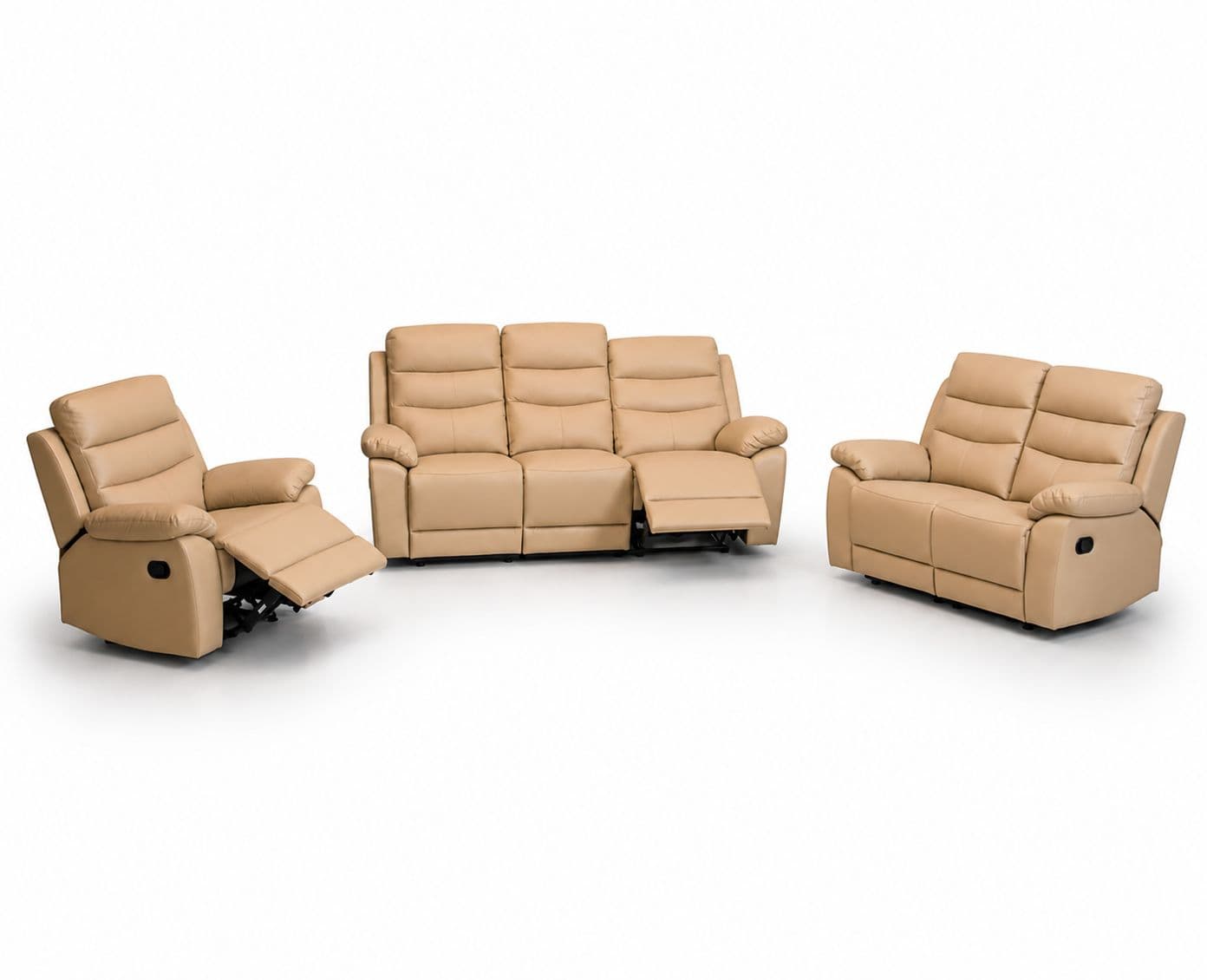Image 4 for 1414 3+2+1 Sofa Set Manual Recliner Body Touch Leather