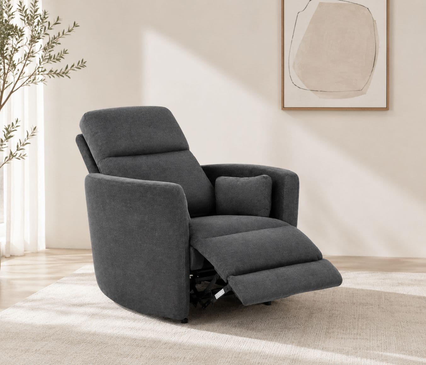 Manwah K70227M Single Seater Power Recliner Fabric