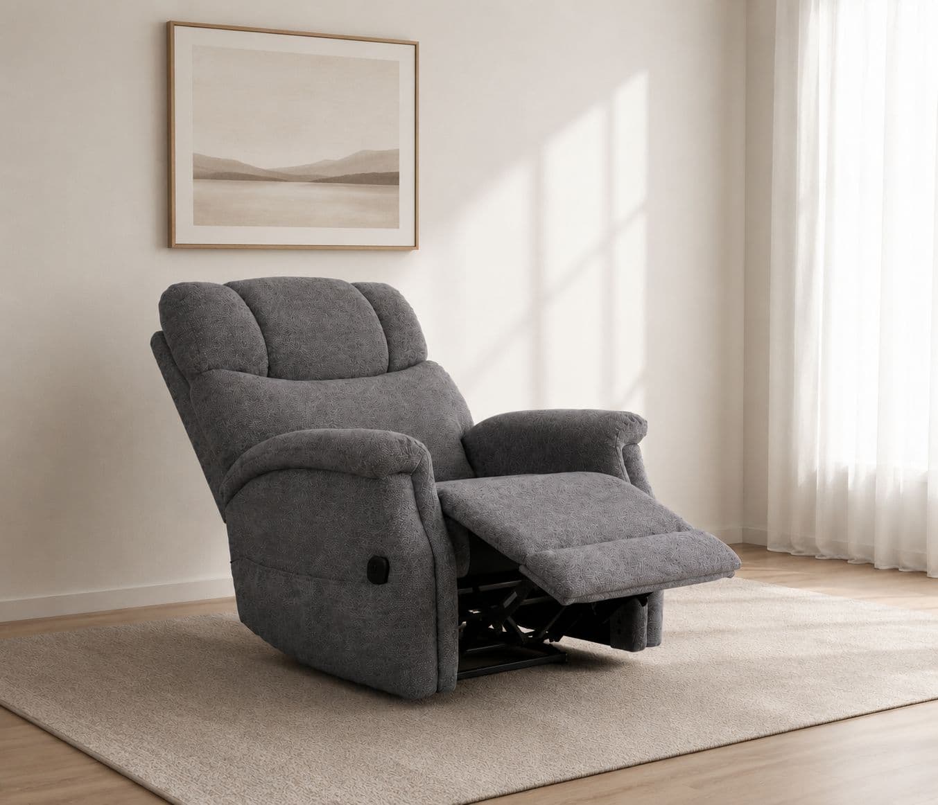 Manwah K70878M  Single Seater Lift Chair Power Recliner Fabric