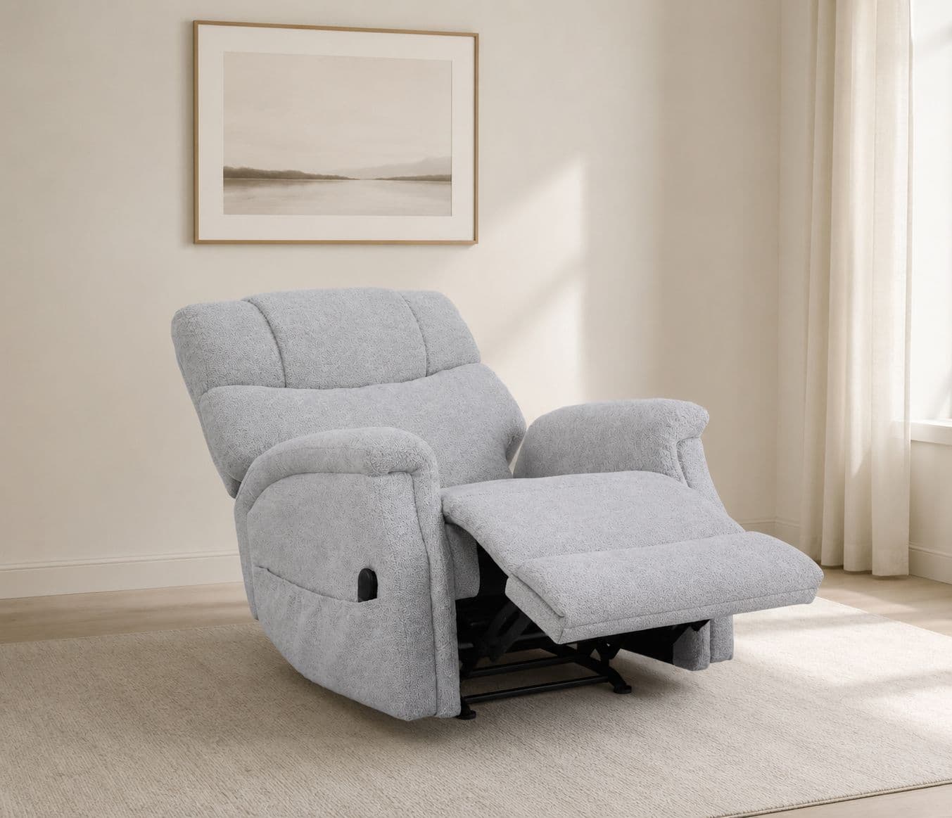 Manwah K70878M  Single Seater Lift Chair Power Recliner Fabric