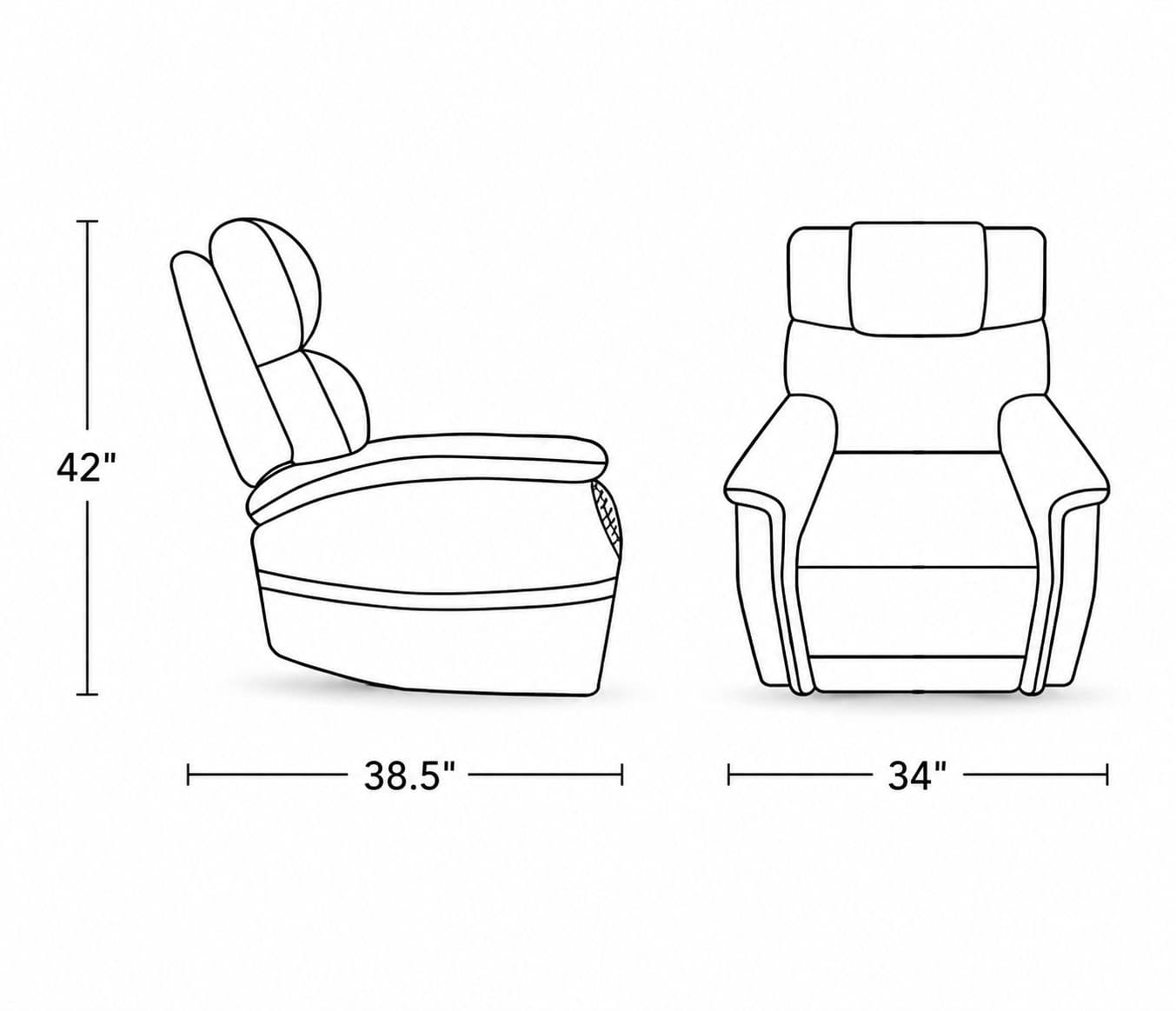 Image 6 for Manwah K70878M  Single Seater Lift Chair Power Recliner Fabric (BWD)