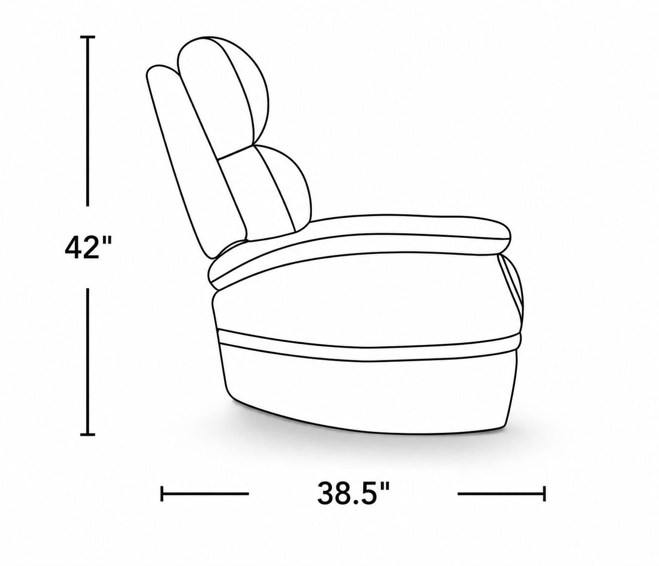 Image 7 for Manwah K70878M  Single Seater Lift Chair Power Recliner Fabric (BWD)
