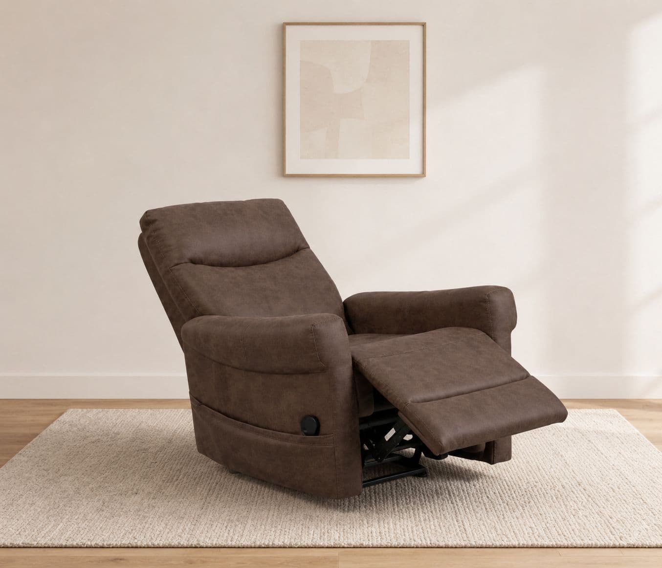 Manwah K70876M Single Seater Lift Chair Power Recliner Fabric