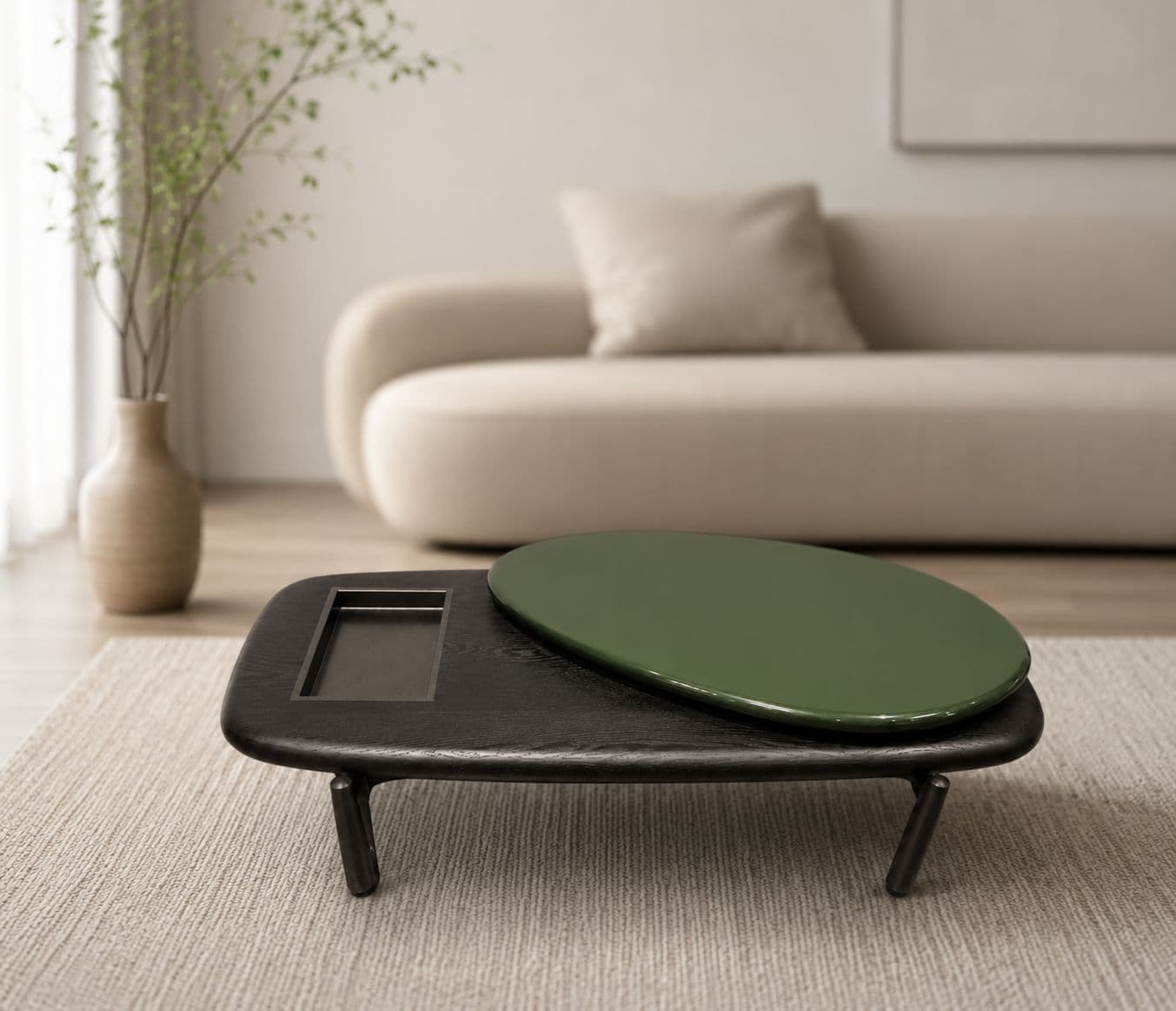 Center Table C920 Marble Premium Green (HYD OTD)